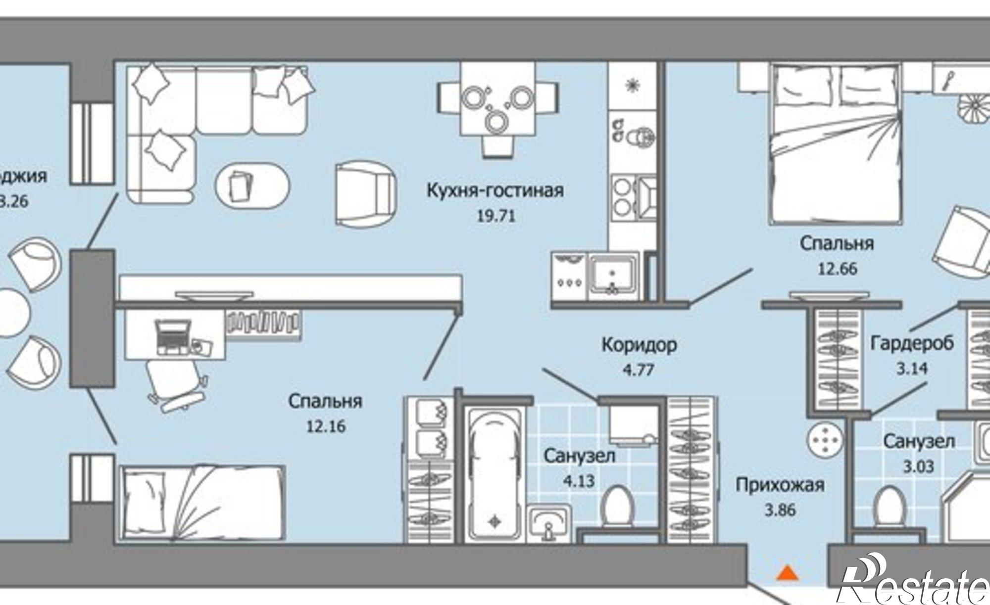 Купить квартиру за 10 672 500 рублей на ул Дзержинского, 31