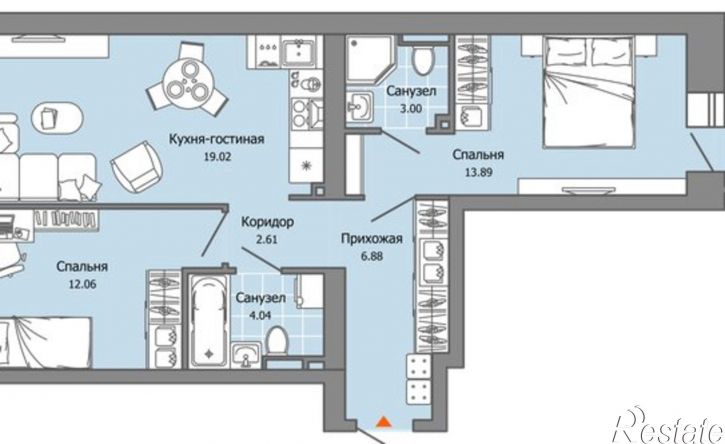 2-комн квартира в новом доме ул Дзержинского, 31,  д. 31
