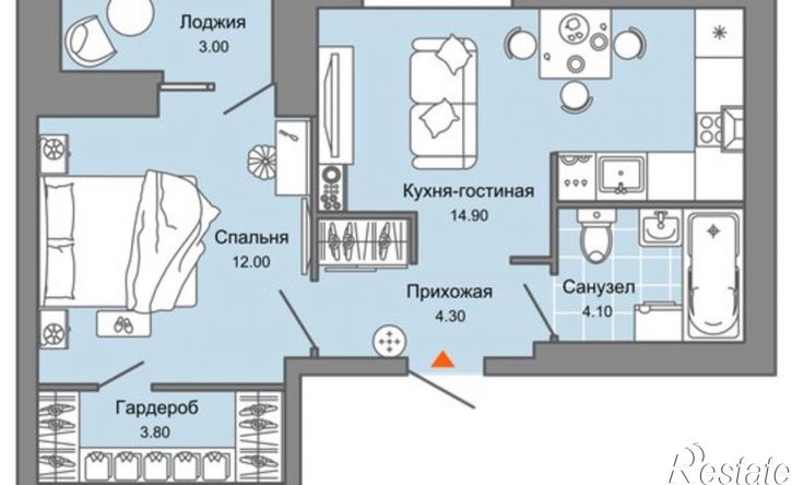 1-комн квартира в новом доме ул Дзержинского, 31,  д. 31