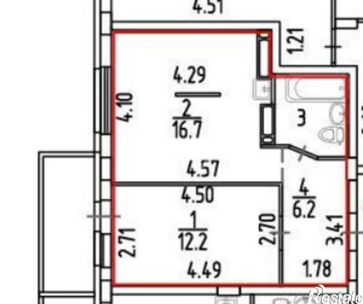 1-комн квартира улица Карпинского, 14,  д. 14