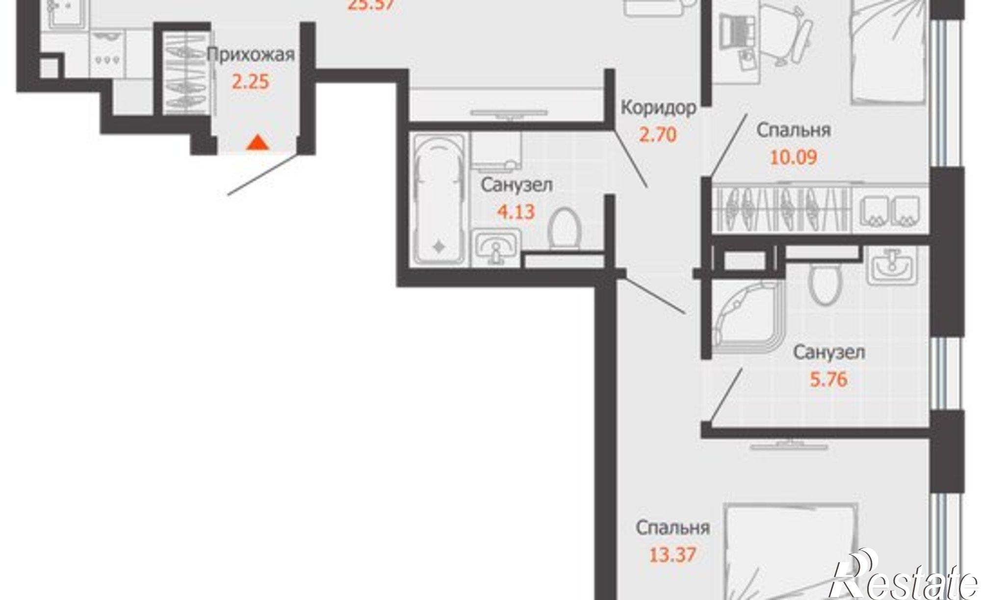 Купить квартиру за 11 896 100 рублей на улица Дзержинского, 31А