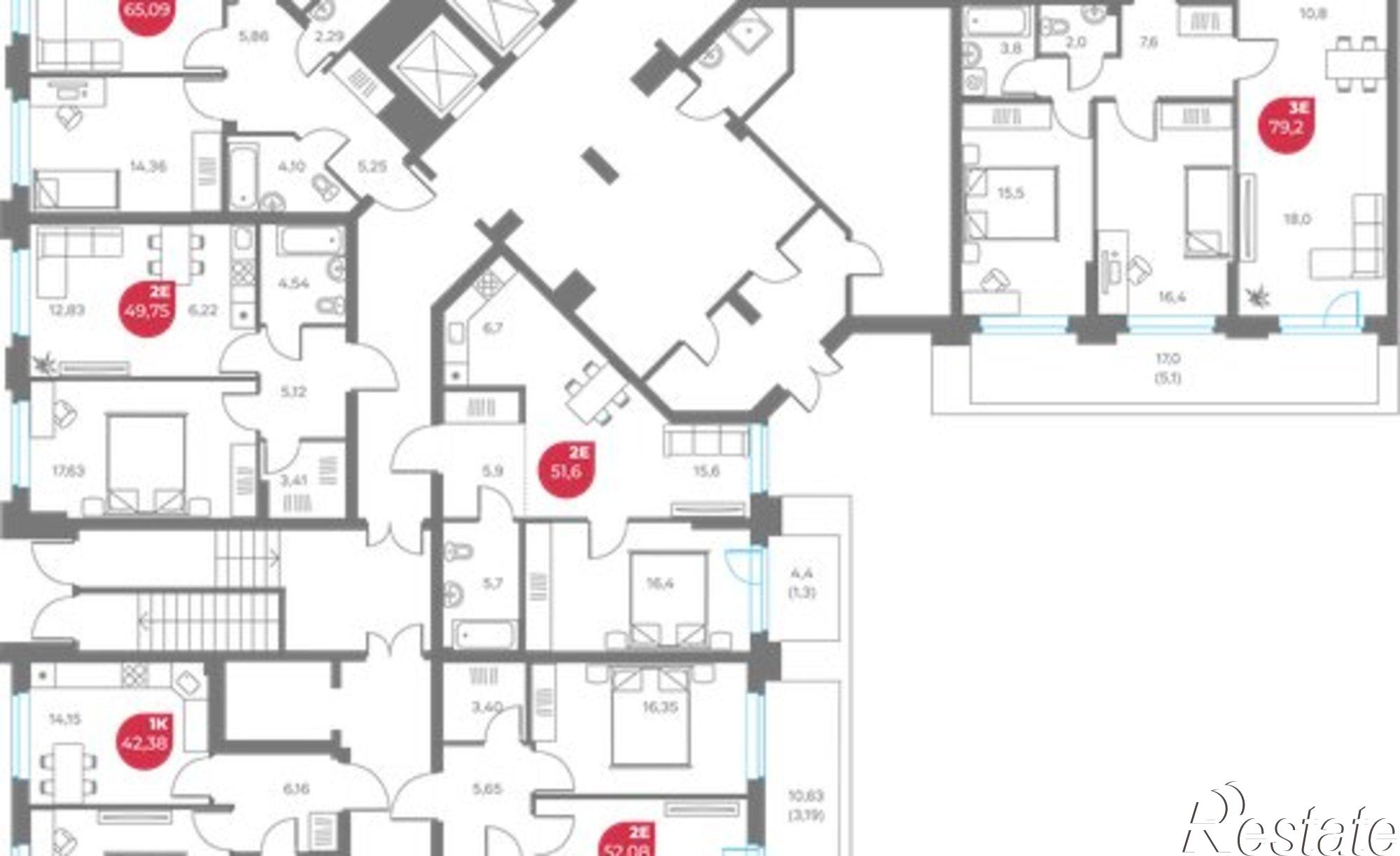 Купить квартиру за 19 711 000 рублей на улица Максима Горького, 1