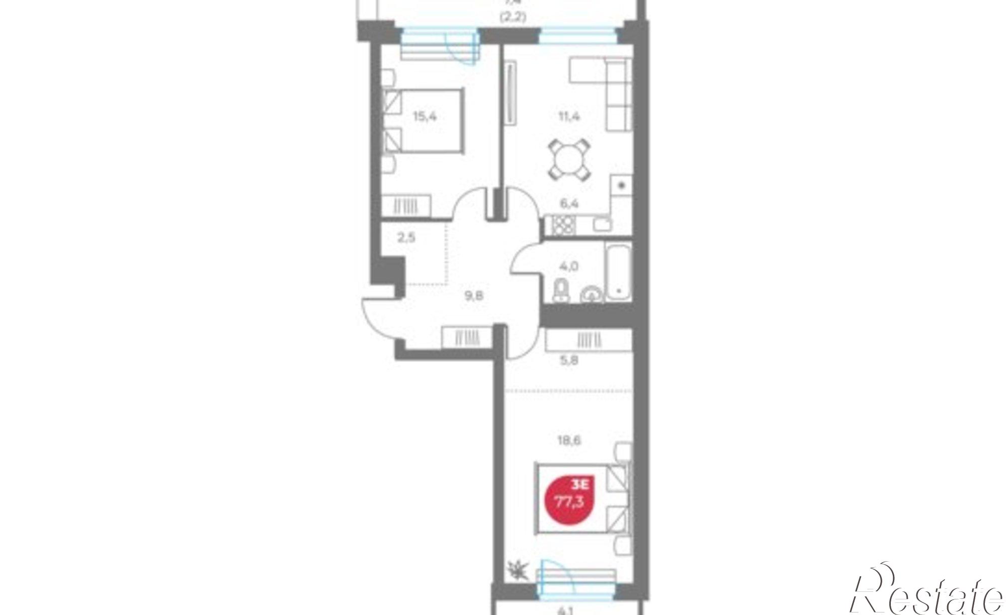 Купить квартиру за 33 239 000 рублей на ул Монастырская, 9