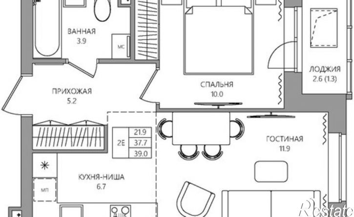 2-комн квартира в новом доме ул Батумская, 17,  д. 17