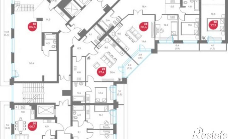 3-комн квартира в новом доме ул Монастырская, 9,  д. 9