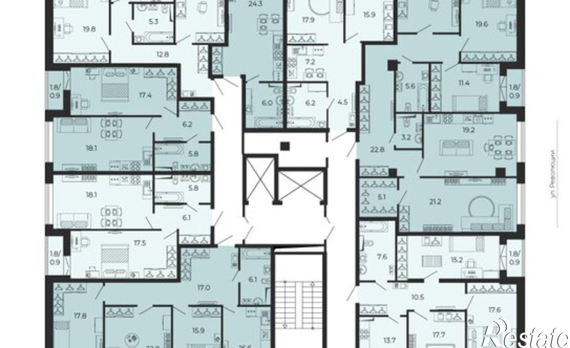 Купить квартиру за 10 116 300 рублей на улица Революции, 2А