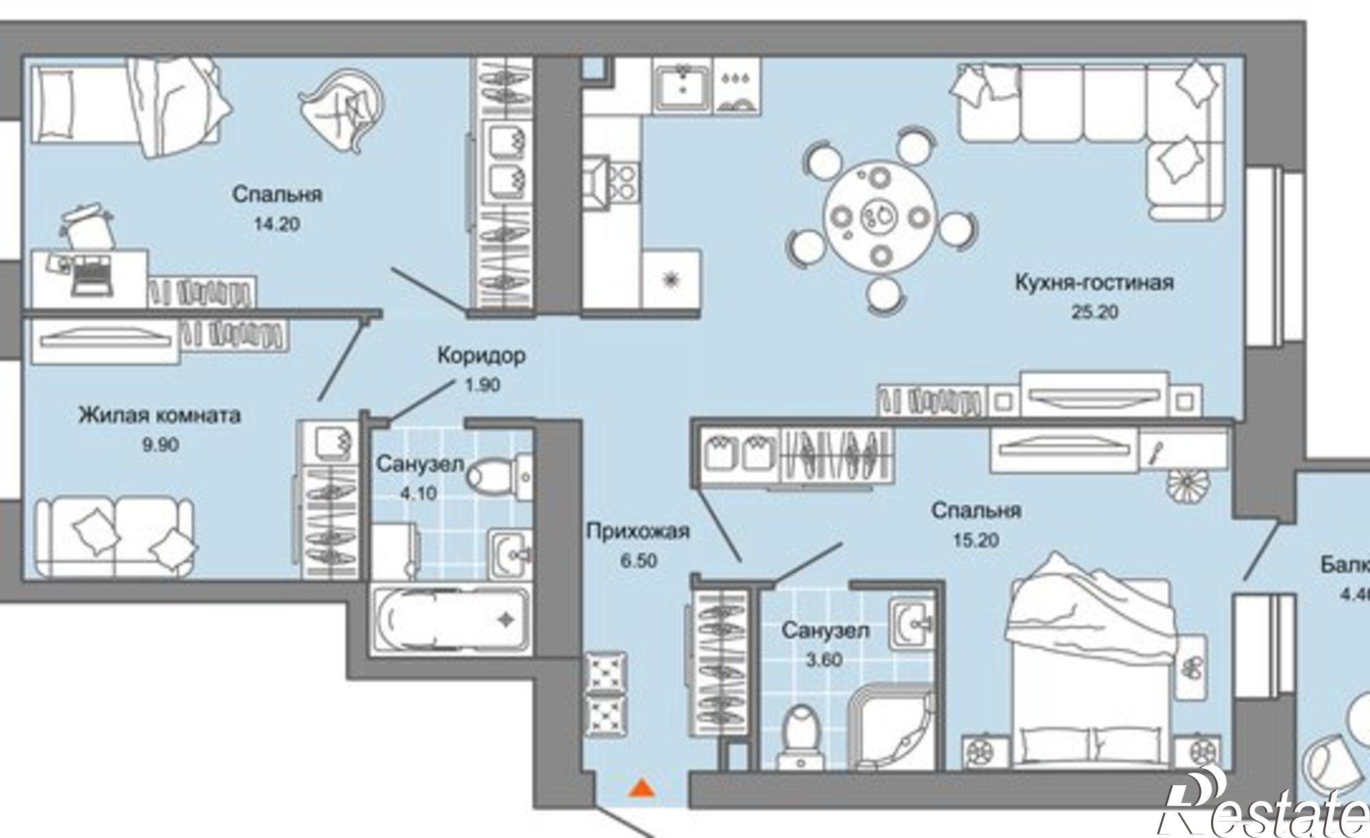 Купить квартиру за 14 127 800 рублей на ул Дзержинского, 31