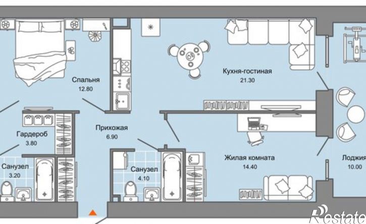 2-комн квартира в новом доме ул Дзержинского, 31,  д. 31