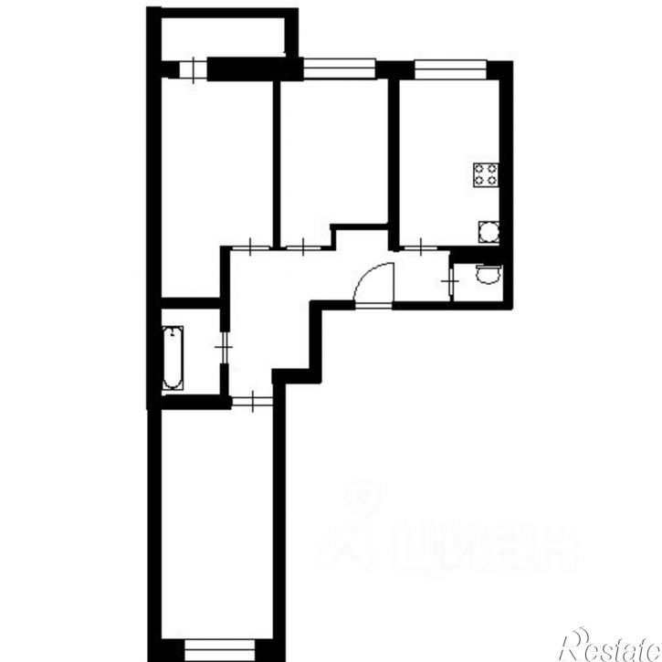 2-комн квартира ул Маршала Толбухина, 16,  д. 16