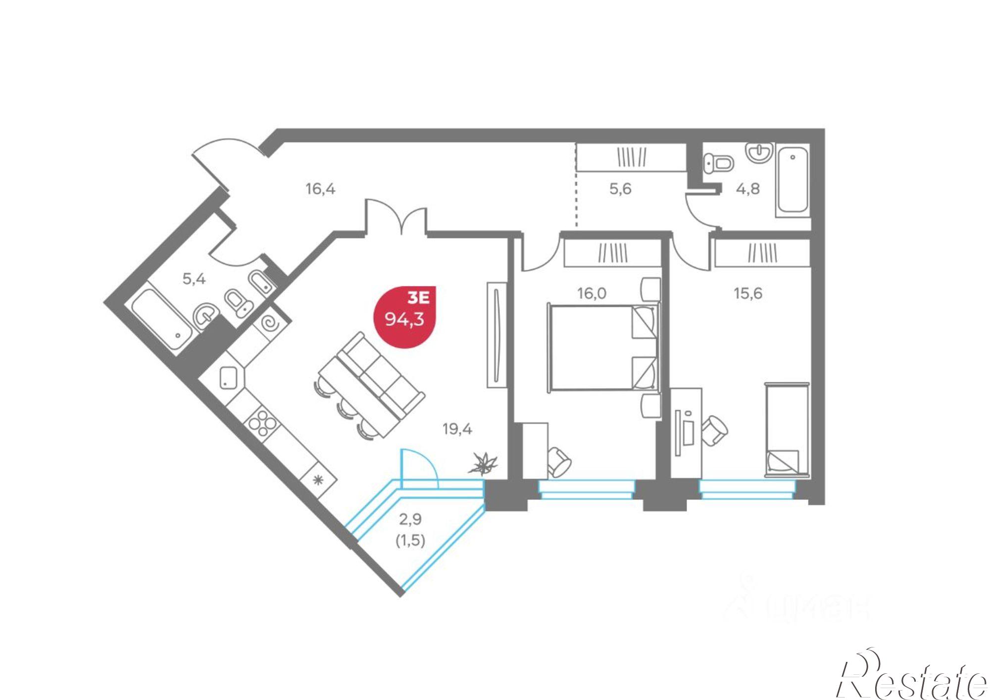 Купить квартиру за 26 875 500 рублей на Советская улица, 18
