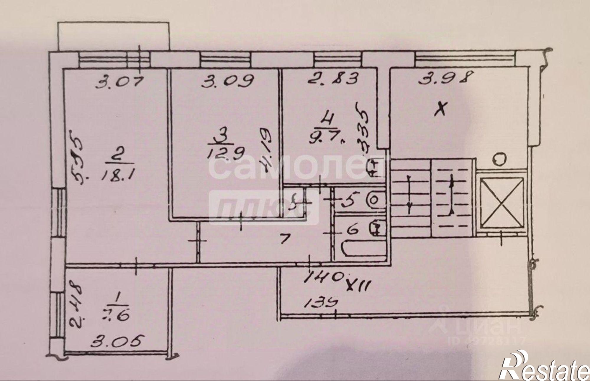 Купить квартиру за 6 000 000 рублей на Подлесная улица, 27/1