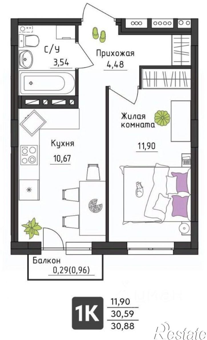 1-комн квартира в новом доме ул Верхне-Вишерская, 43,  д. 43