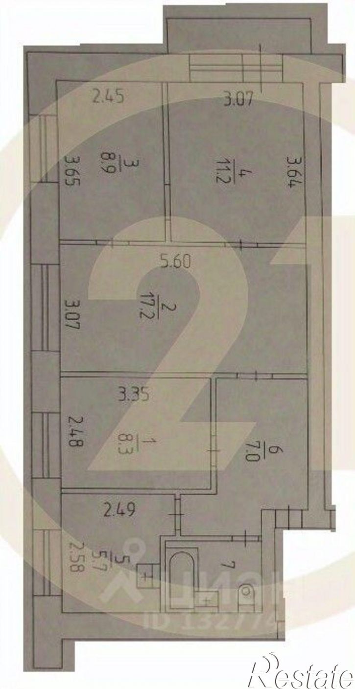 4-комн квартира улица Добролюбова, 20,  д. 20