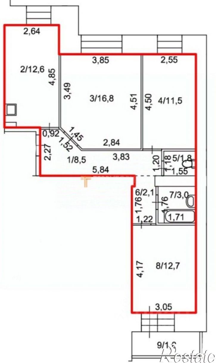 3-комн квартира Сокольская улица, 10Б,  д. 10Б