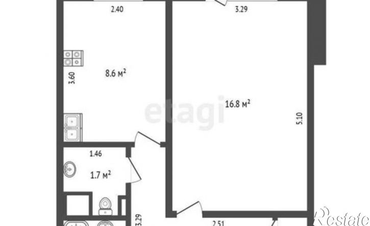 1-комн квартира улица Добролюбова, 1,  д. 1