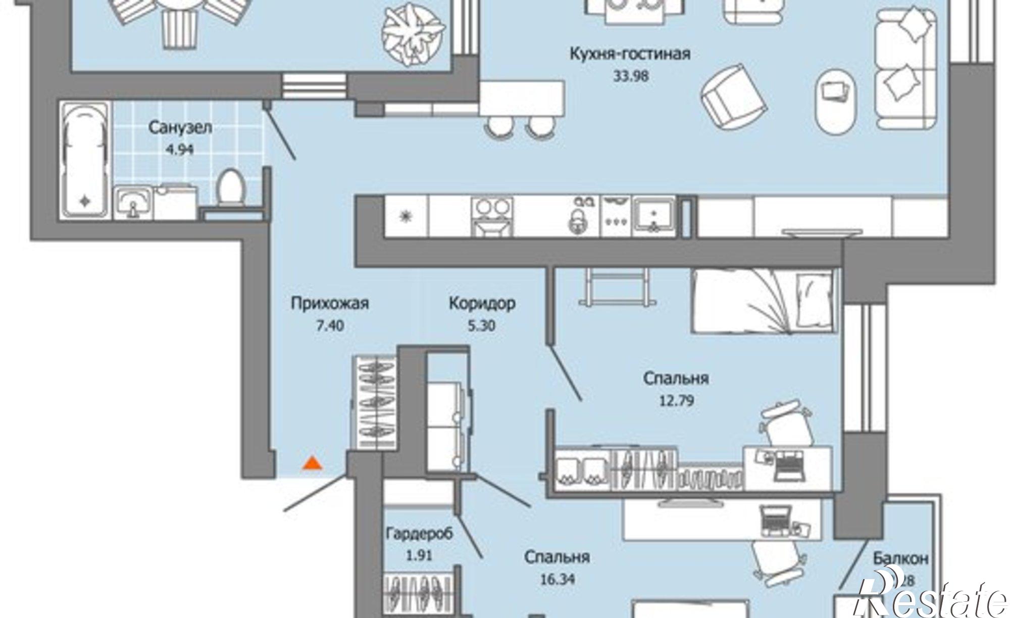 Купить квартиру за 15 511 600 рублей на ул Дзержинского, 31