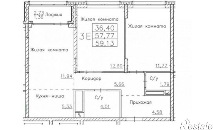 3-комн квартира в новом доме улица Металлистов, 18,  д. 18