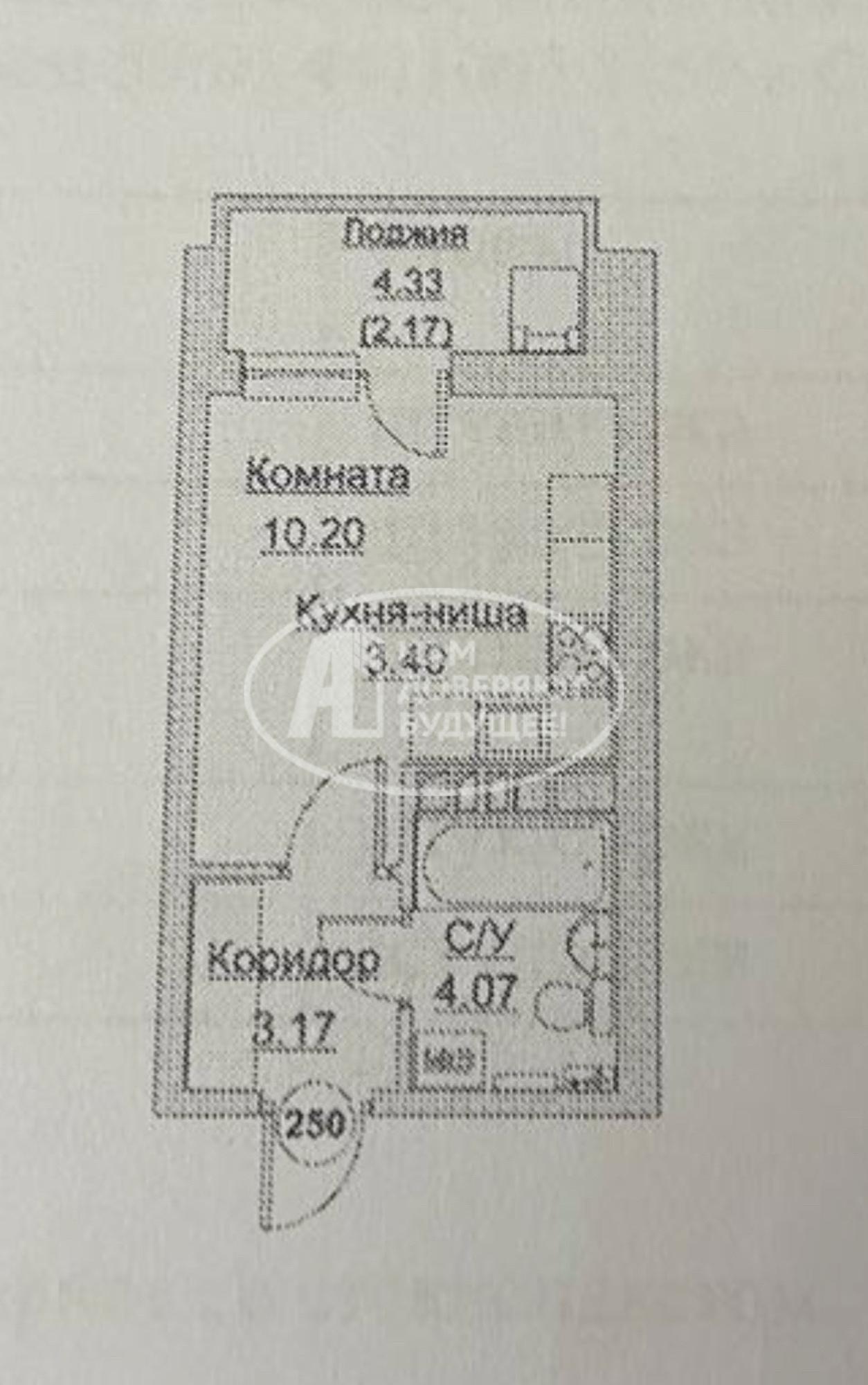 Купить студию за 3 600 000 рублей на улица Гусарова, 5А