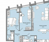 2-комн, 97кв м, этаж 6/15 ул Сухобруса, 1А