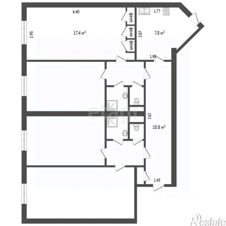 Комната Коломенская улица, 34,  д. 34