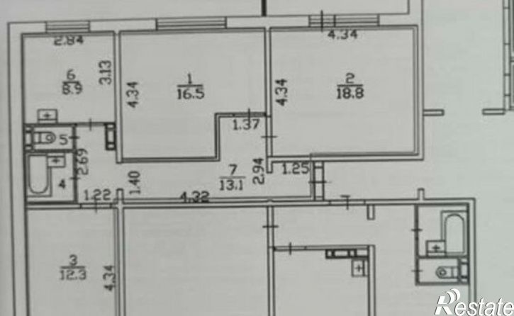 3-комн квартира ул Целинная, 49а,  д. 49а