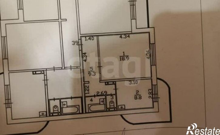 1-комн квартира ул Целинная, 49а,  д. 49а