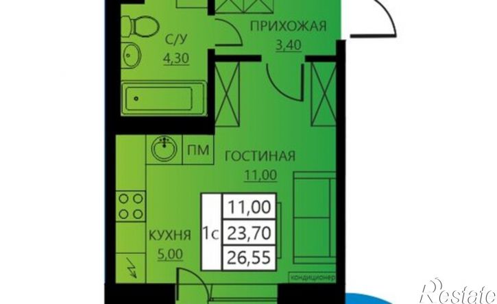 1-комн квартира ул Кирпичная, 16,  д. 16
