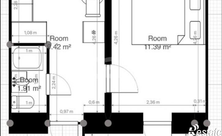 1-комн квартира ул Академика Курчатова, 1а,  д. 1а