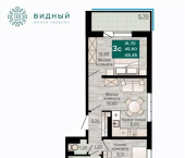 3-комн, 48 кв м, этаж 3/8 Кавказская улица, 13