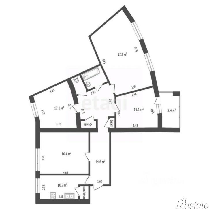4-комн квартира ул Солдатова, 24,  д. 24