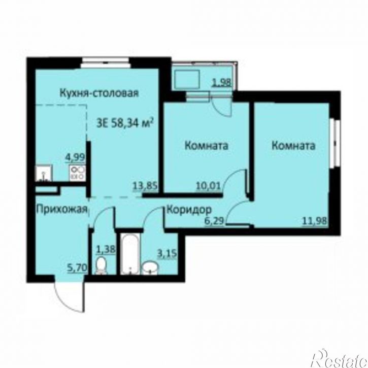 3-комн квартира ул Александра Щербакова, 29а,  д. 29а