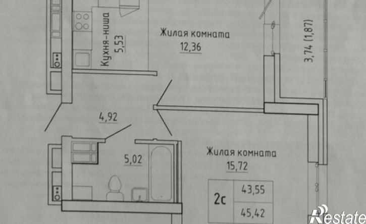 2-комн квартира улица Революции, 48В,  д. 48В