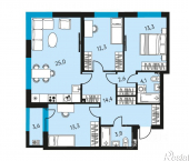 4-комн, 90 кв м, этаж 24/30 ул Пушкина, 89А 2
