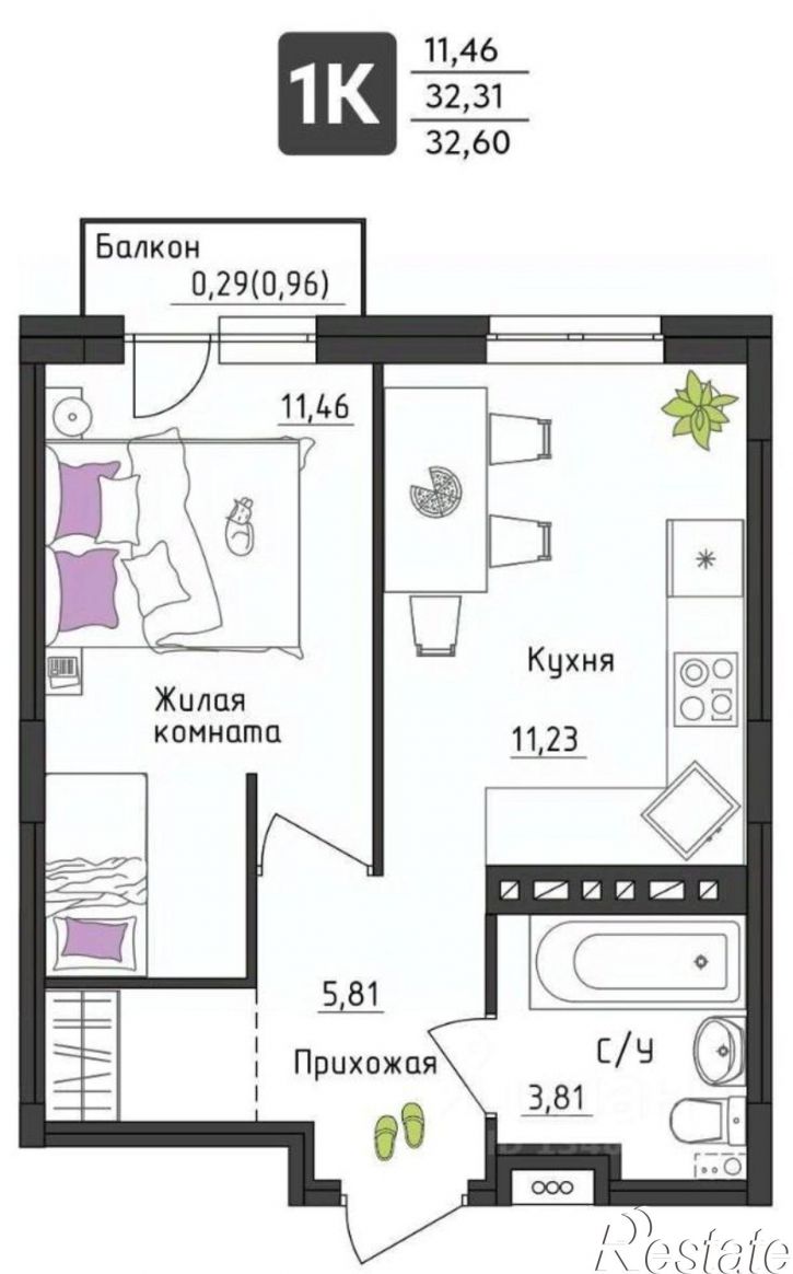 1-комн квартира в новом доме ул Верхне-Вишерская, 43,  д. 43
