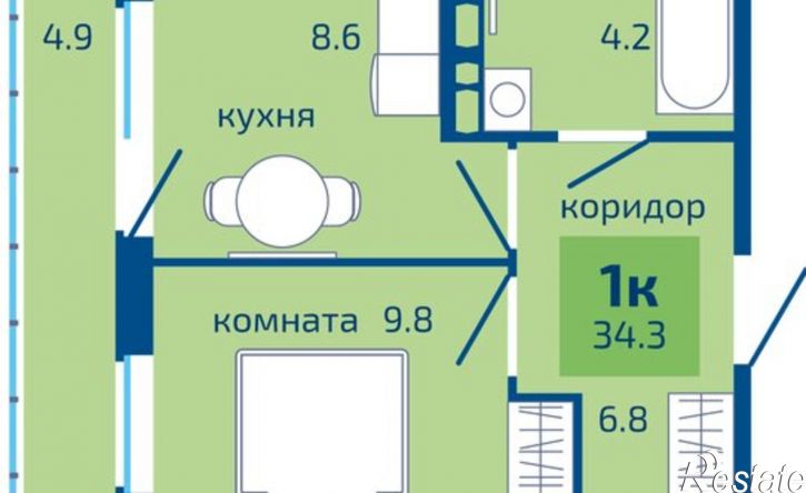 1-комн квартира в новом доме ул Гашкова, 59,  д. 59