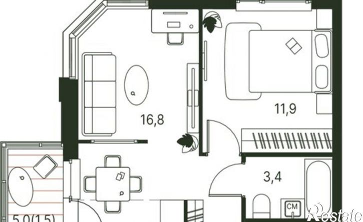 2-комн квартира в новом доме ул Нагорная, 109,  д. 109