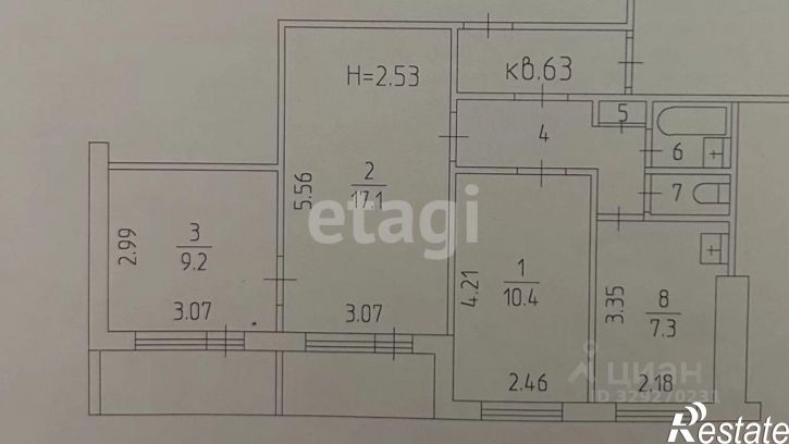 3-комн квартира улица Луговского, 132,  д. 132