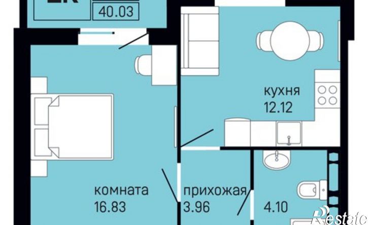 1-комн квартира в новом доме ул Адмирала Макарова, 20/2,  д. 20/2
