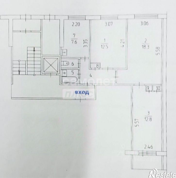 3-комн квартира улица Маршала Толбухина, 16,  д. 16