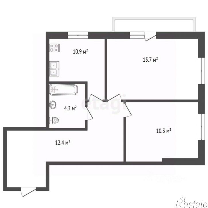 2-комн квартира ул Чернышевского, 39,  д. 39
