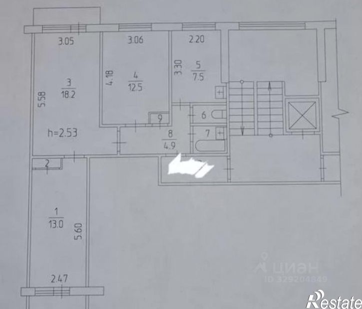 3-комн квартира ул Лаврова, 18/2,  д. 18/2