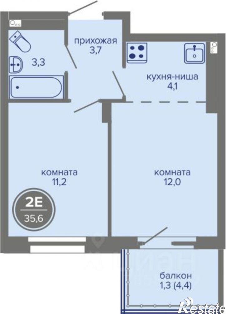 2-комн квартира в новом доме шоссе Космонавтов, 309а 1,  д. 309а 1,  к. 1