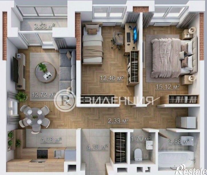 3-комн квартира ул Луньевская, 14,  д. 14