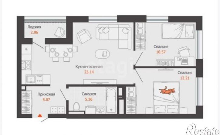 3-комн квартира улица Дзержинского, 31А,  д. 31А