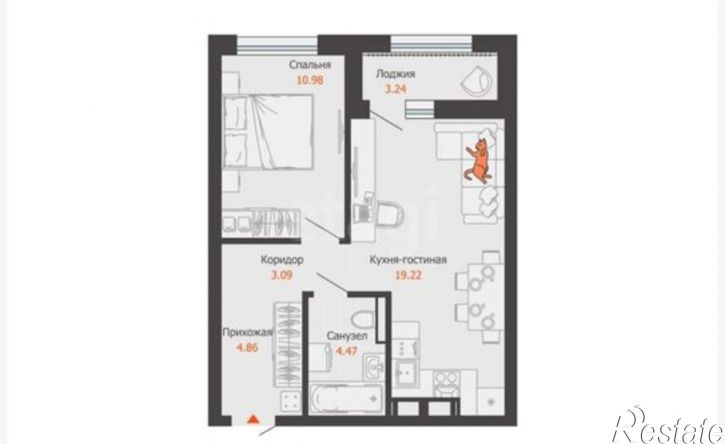 2-комн квартира улица Дзержинского, 31А,  д. 31А