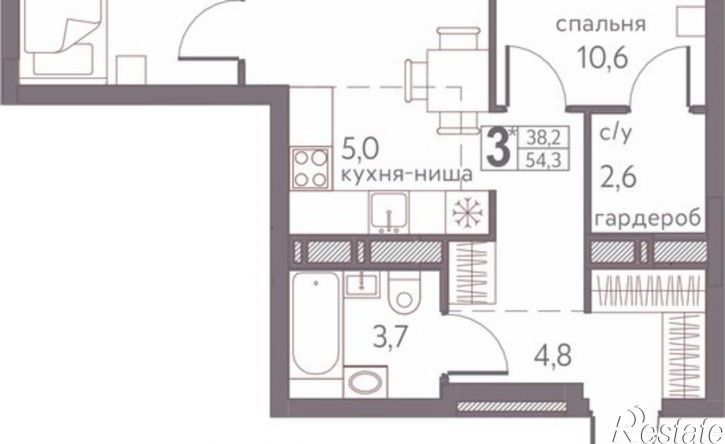 3-комн квартира Серебристая улица, 3А,  д. 3А
