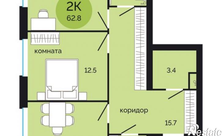 2-комн квартира в новом доме Саранская улица, 5А,  д. 5А