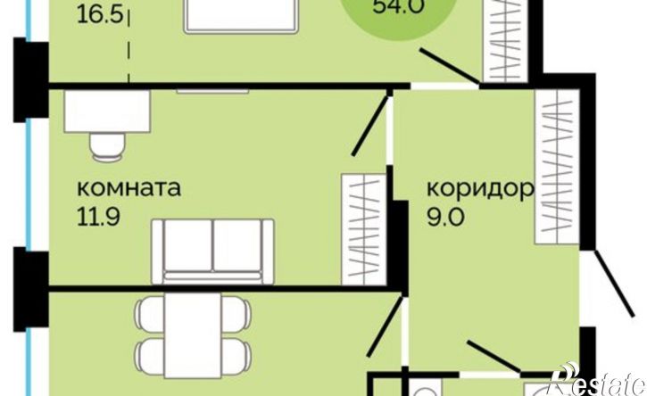 2-комн квартира в новом доме Саранская улица, 5Б,  д. 5Б