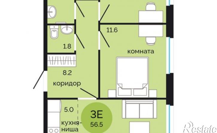 3-комн квартира в новом доме Саранская улица, 5А,  д. 5А