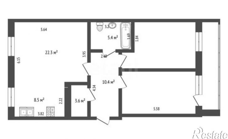 2-комн квартира ул Карпинского, 108,  д. 108